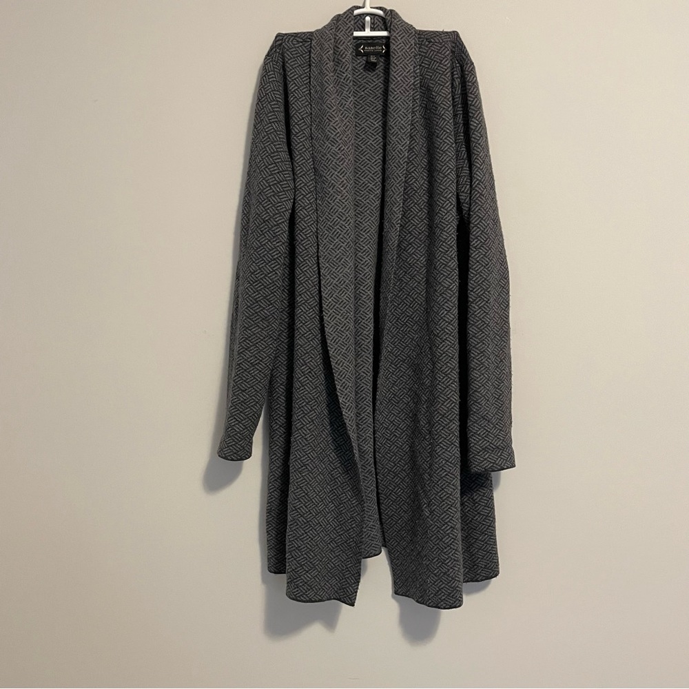 Nanette Lapore Merino Wool Gray Duster Cardigan